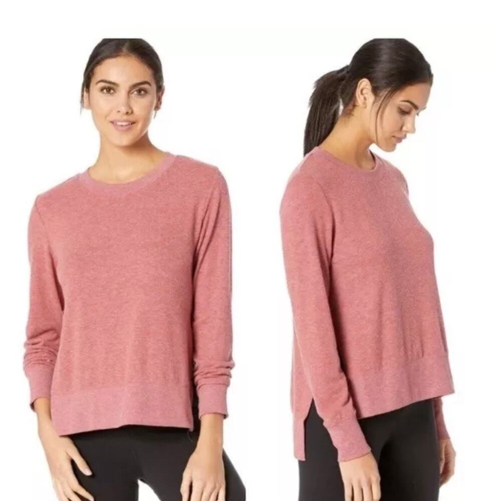 Alo Yoga glimpse long sleeve split tee - size Small - OF